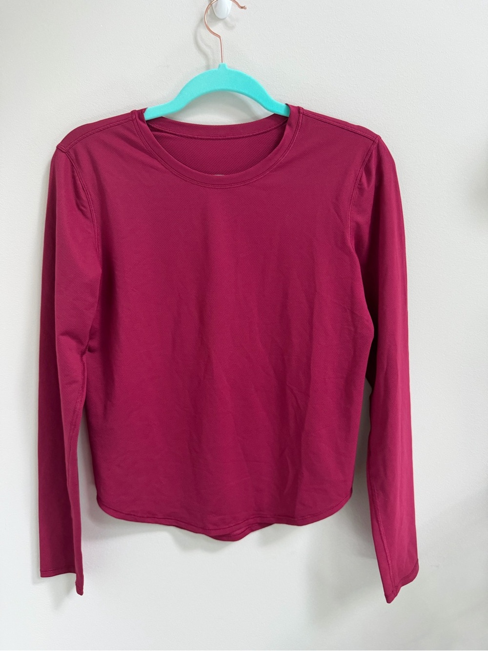 lululemon athletica Long-Sleeve Crewneck Top in Berry